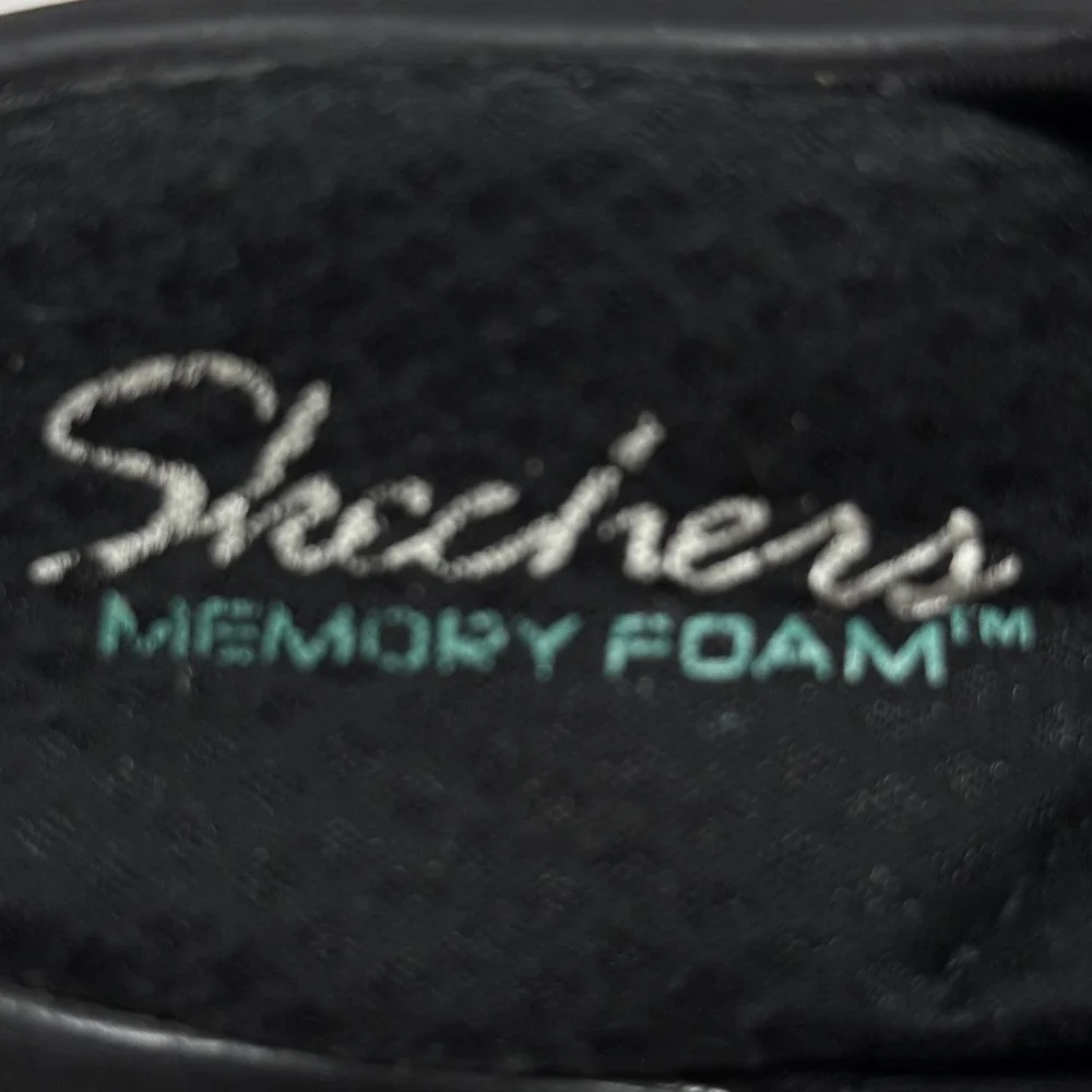 Skechers Cali Rumblers Risk Taker Black Jewel Wedge Sandals 7 Dressy Semi Formal - Picture 10 of 11